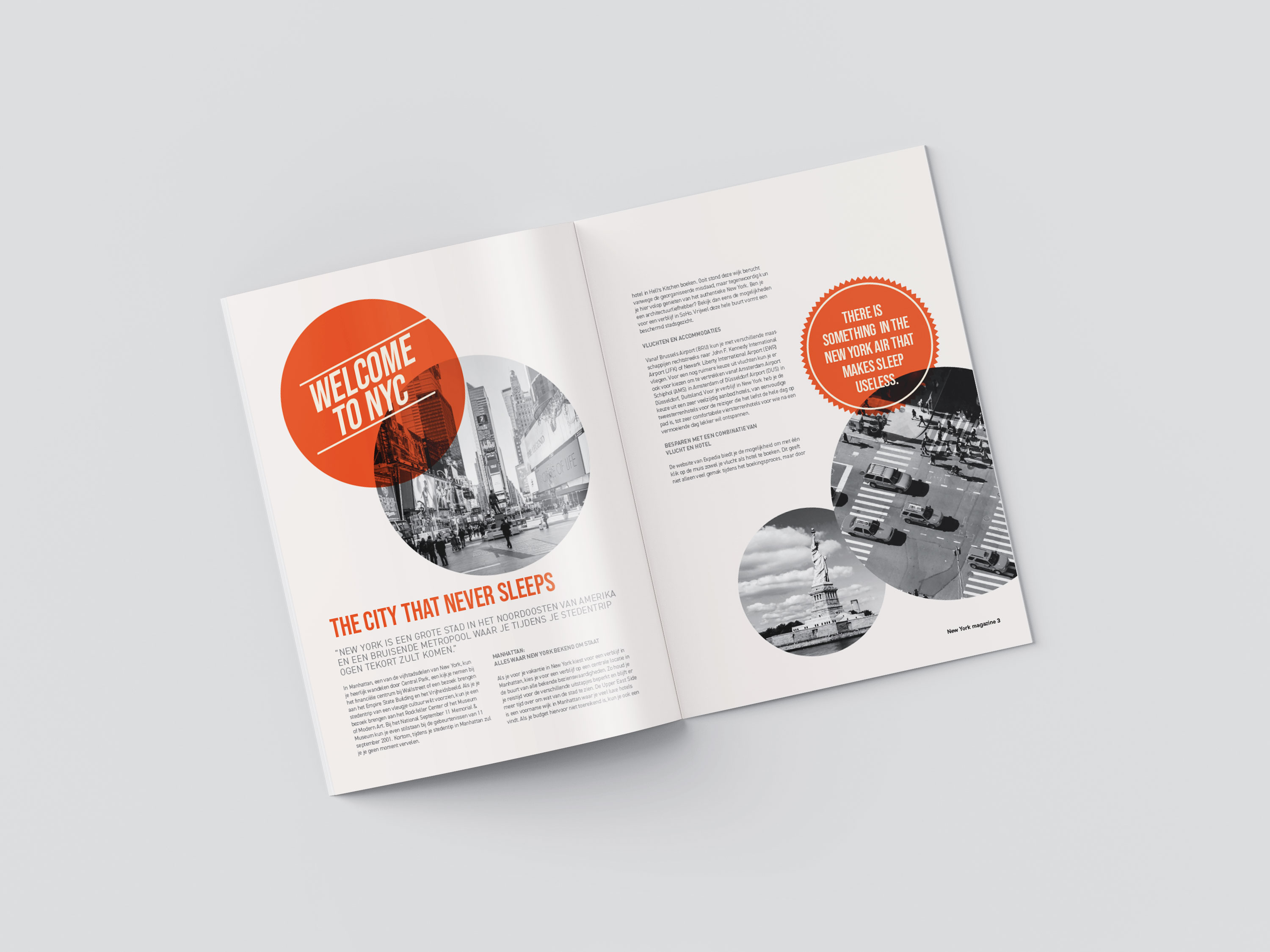 Mockup van mijn New York folder.